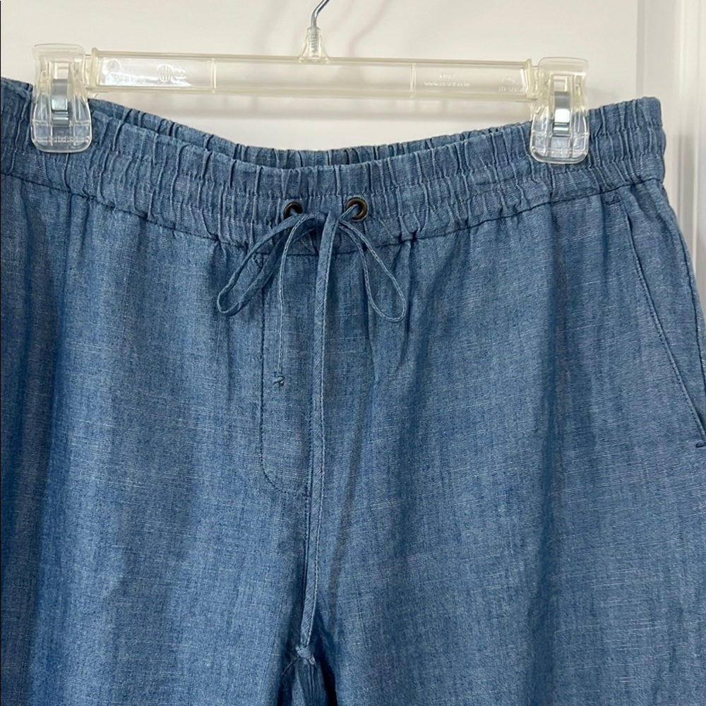 J. Crew Blue Relaxed Fit 100% Cotton Indigo Pants - Picture 2 of 8